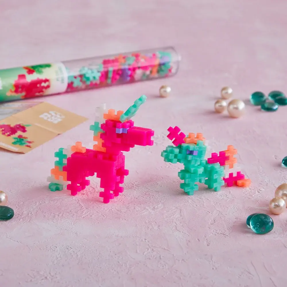 Plus-Plus 100pc Tube Pearl Unicorns