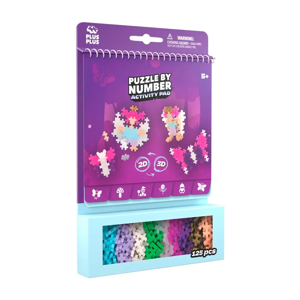 Plus-Plus Puzzle by Number Activity Pads Enchanted Forest