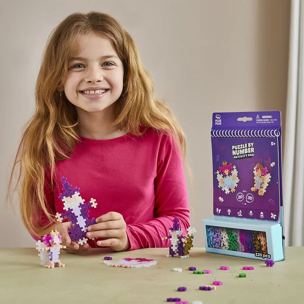 Plus-Plus Puzzle by Number Activity Pads Enchanted Forest