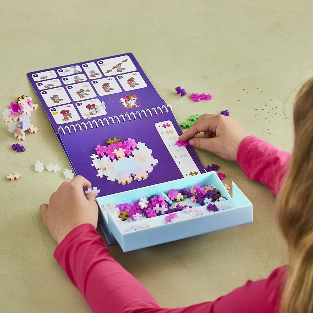 Plus-Plus Puzzle by Number Activity Pads Enchanted Forest