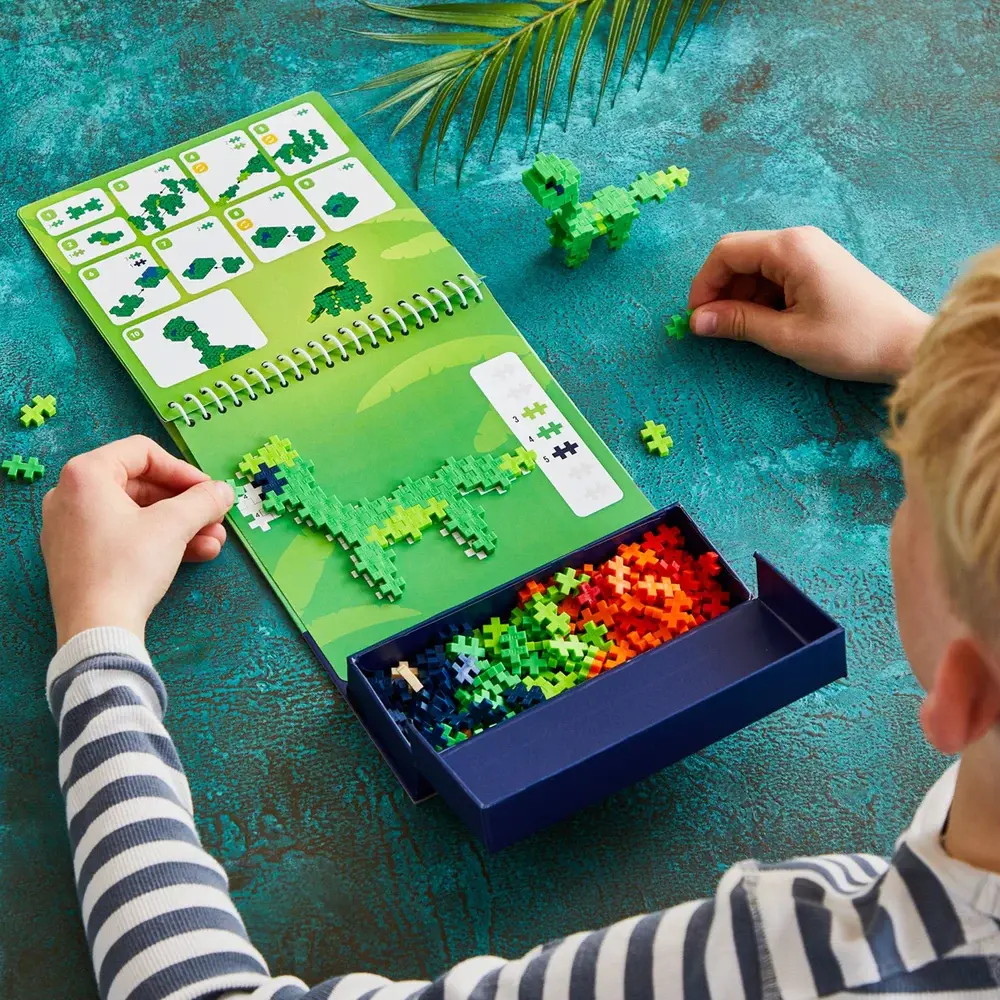 Plus-Plus Puzzle by Number Activity Pads Dinosaurs