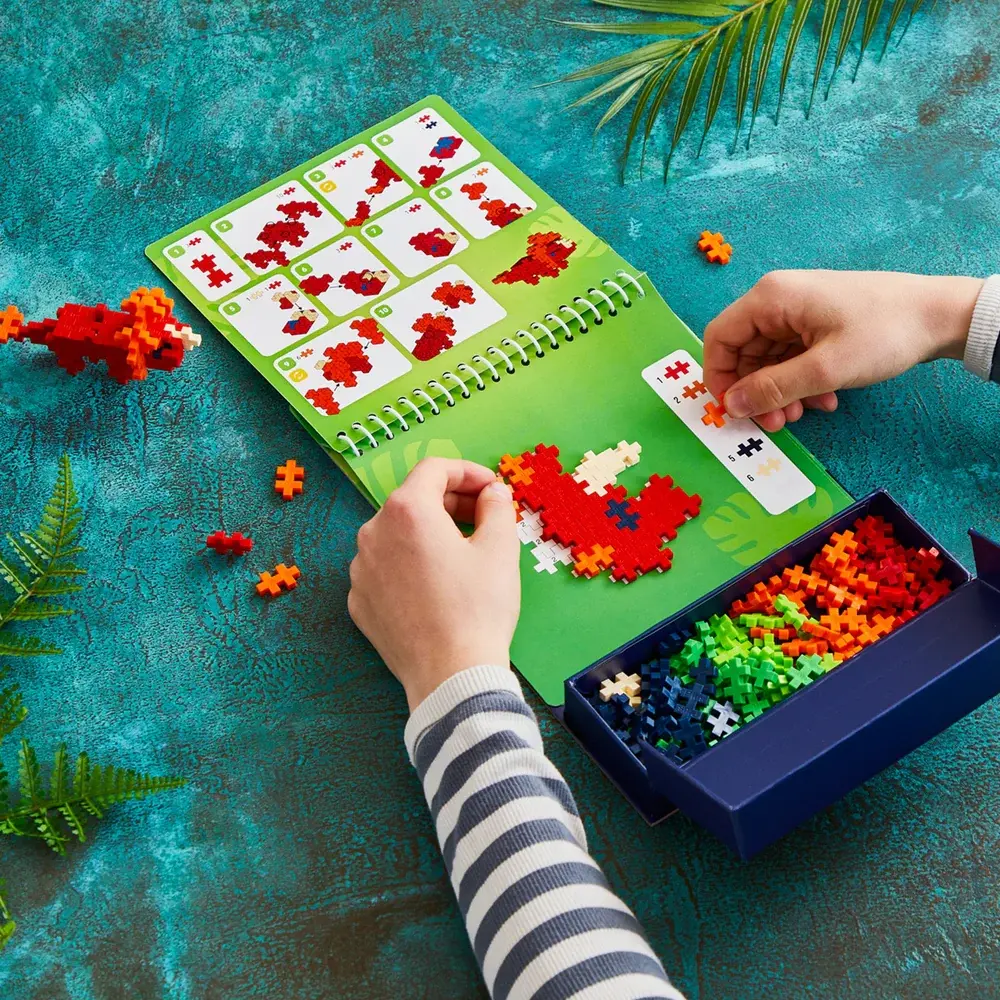 Plus-Plus Puzzle by Number Activity Pads Dinosaurs
