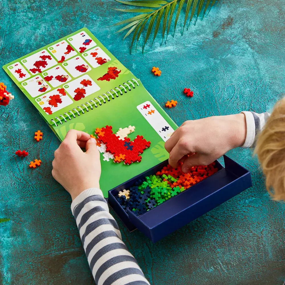 Plus-Plus Puzzle by Number Activity Pads Dinosaurs