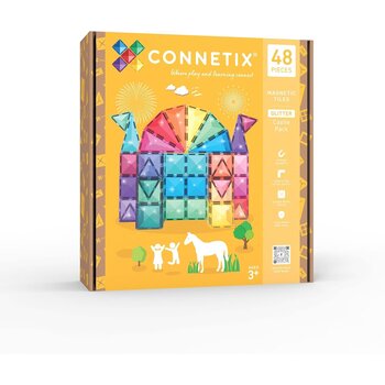 Connetix Magnetic Tiles Glitter Castle Pack 48pc