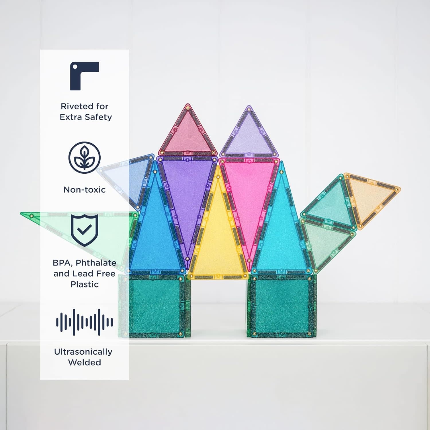 Connetix Magnetic Tiles Glitter Castle Pack 48pc