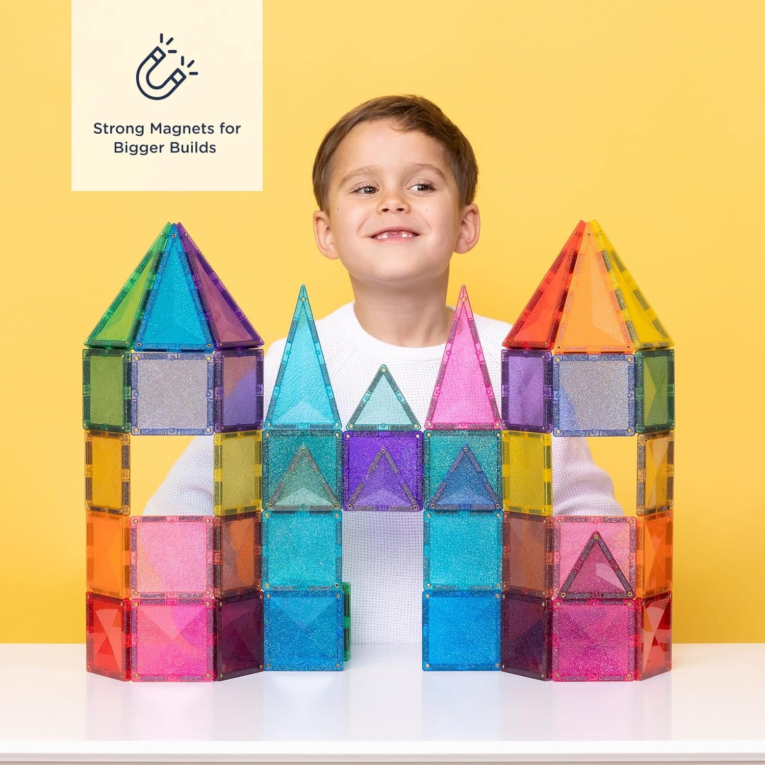 Connetix Magnetic Tiles Glitter Castle Pack 48pc