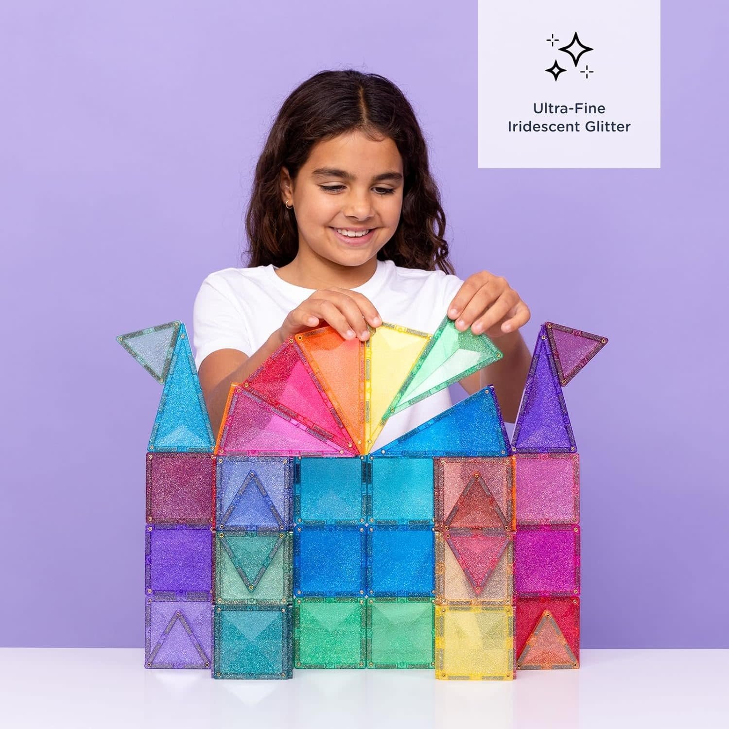 Connetix Magnetic Tiles Glitter Castle Pack 48pc