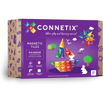 Connetix Magnetic Tiles Rainbow Starter Pack 60pc