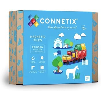 Connetix Magnetic Tiles Rainbow Motion Pack 24pc