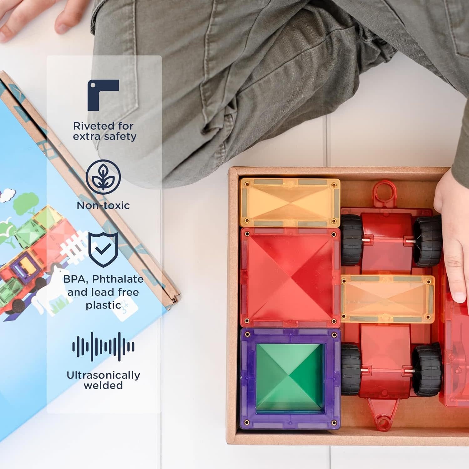 Connetix Magnetic Tiles Rainbow Motion Pack 24pc