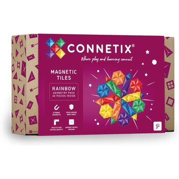 Connetix Magnetic Tiles Rainbow Geometry Pack