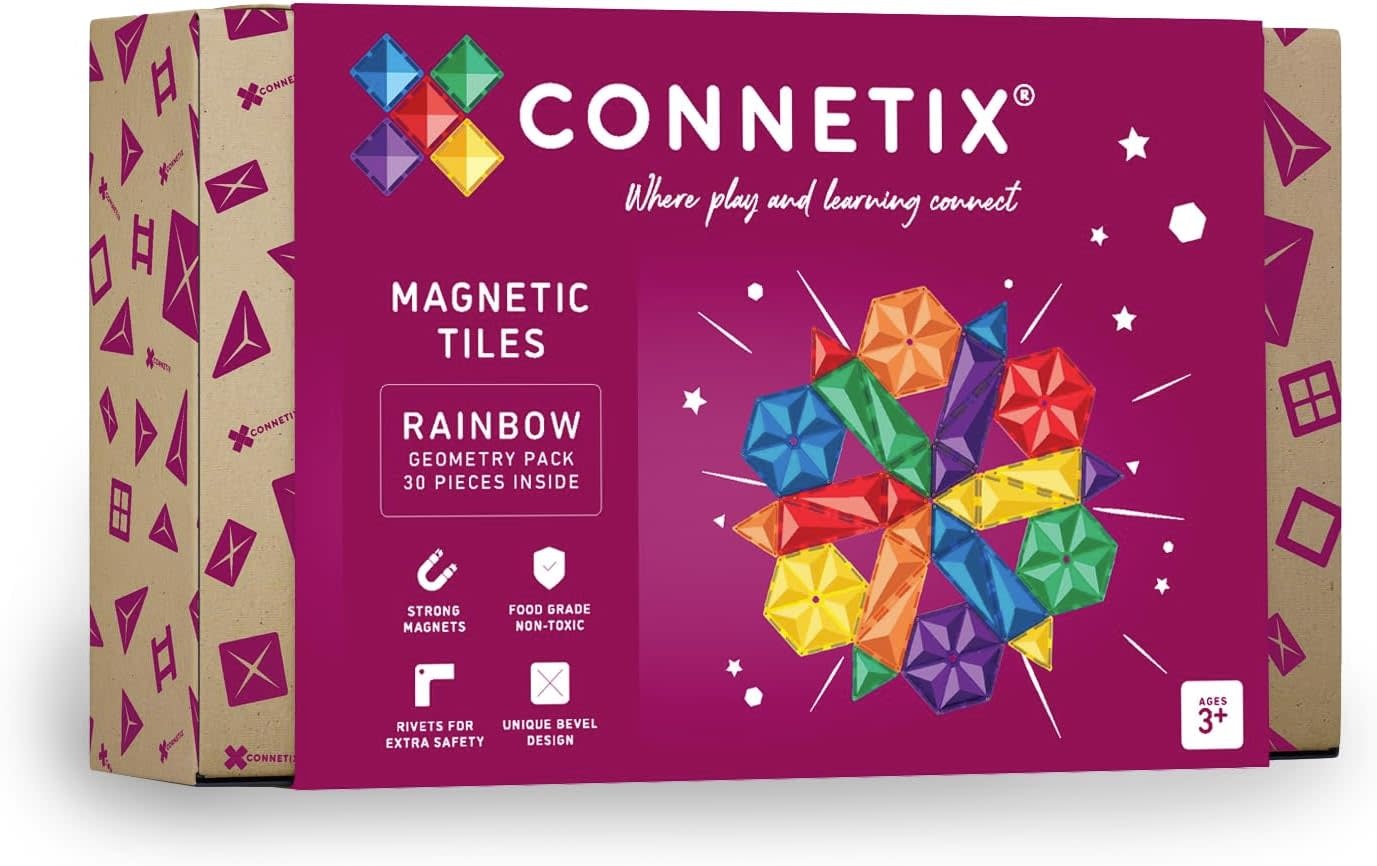 Connetix Magnetic Tiles Rainbow Geometry Pack