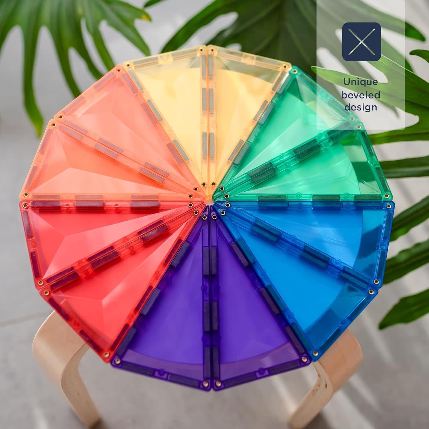 Connetix Magnetic Tiles Rainbow Geometry Pack