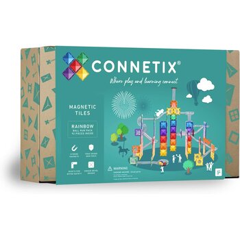 Connetix Magnetic Tiles Rainbow Ball Run Pack 92pc