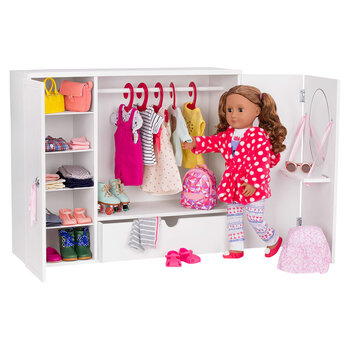 OG Doll Furniture - Wooden Wardrobe