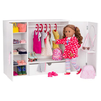 Our Generation Doll Furniture - Wooden Wardrobe