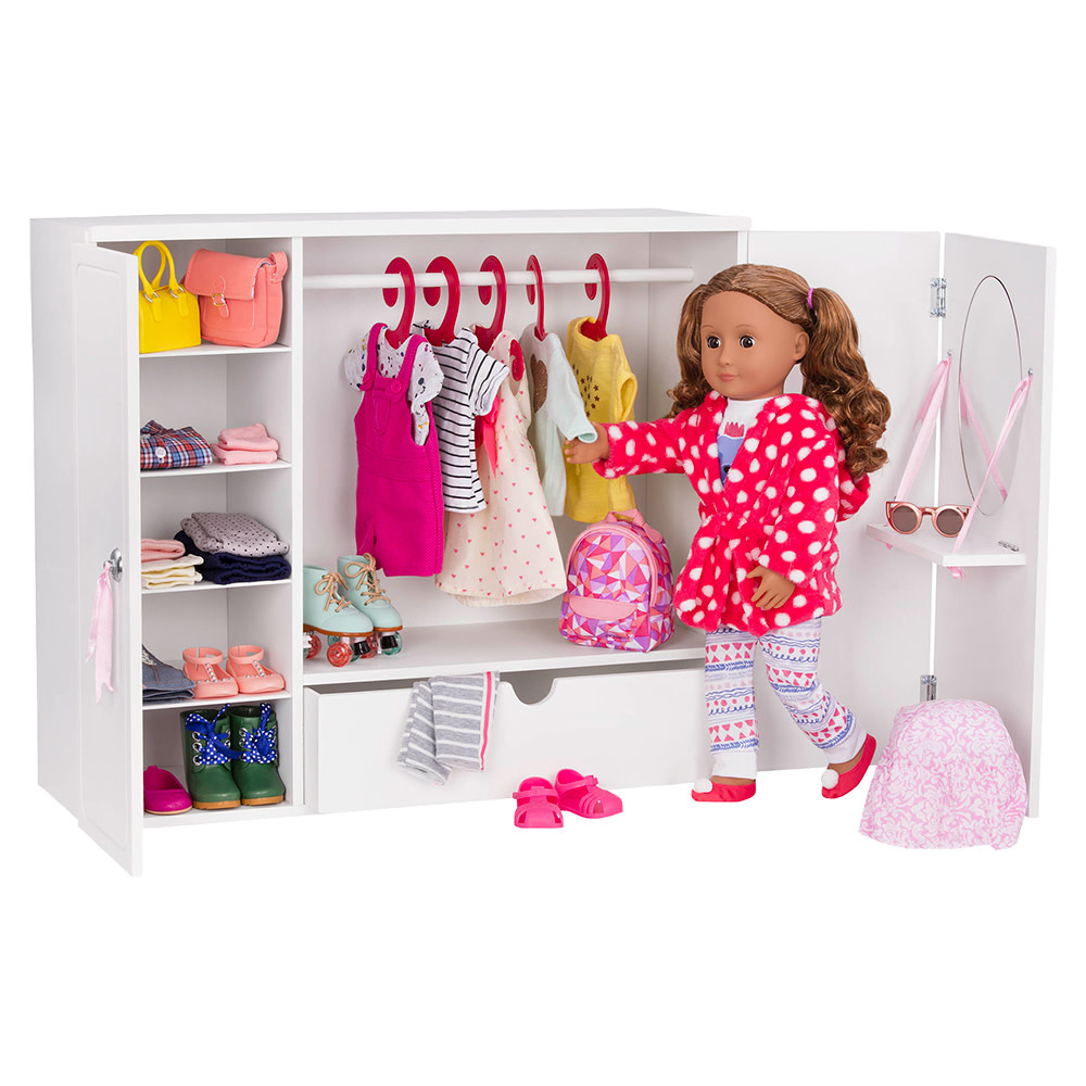 OG Doll Furniture - Wooden Wardrobe