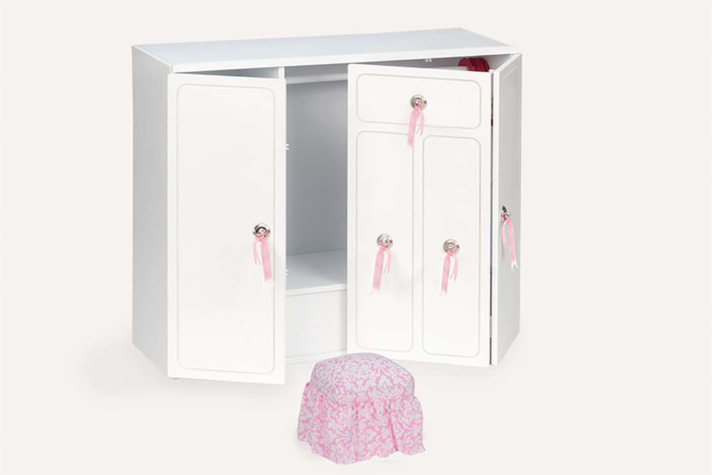 OG Doll Furniture - Wooden Wardrobe