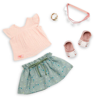 Our Generation Our Generation Doll Deluxe Outfit: All Aflutter Outdoor Skirt & Tshirt