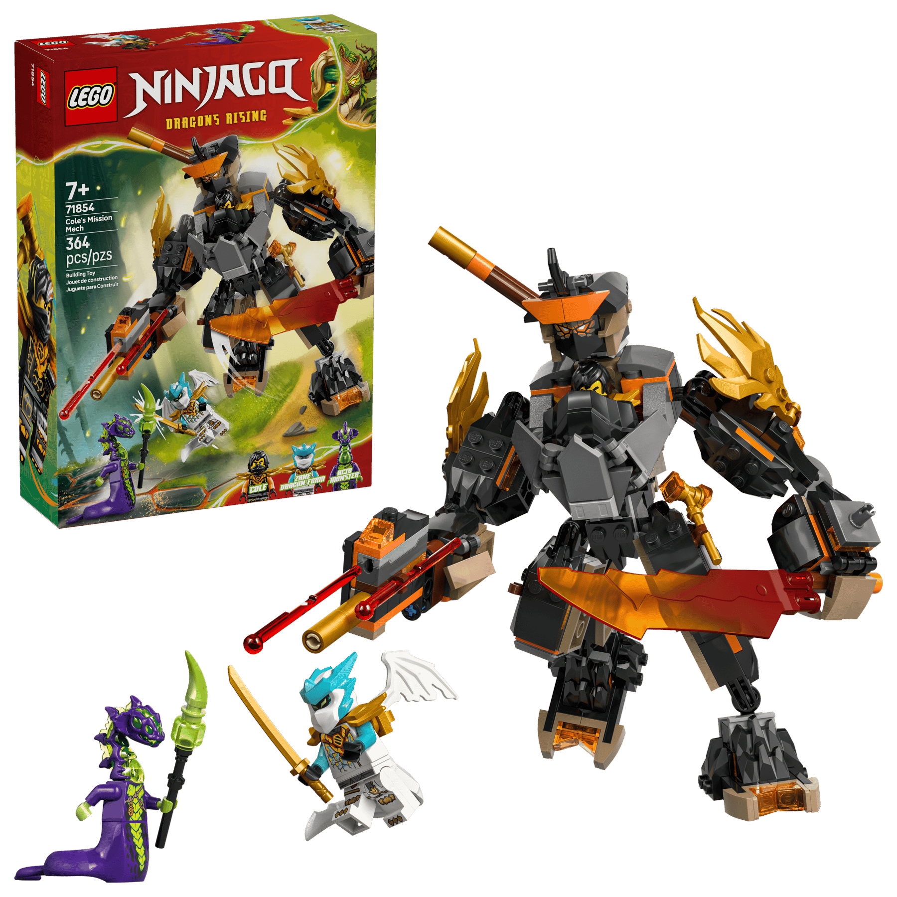 Lego Lego Ninjago Cole's Mission Mech & Dragon Zane