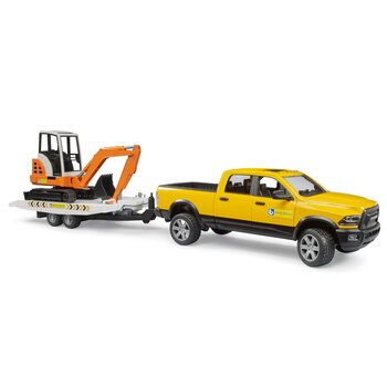 Bruder Bruder Dodge Ram Truck with Trailer & Mini Excavator