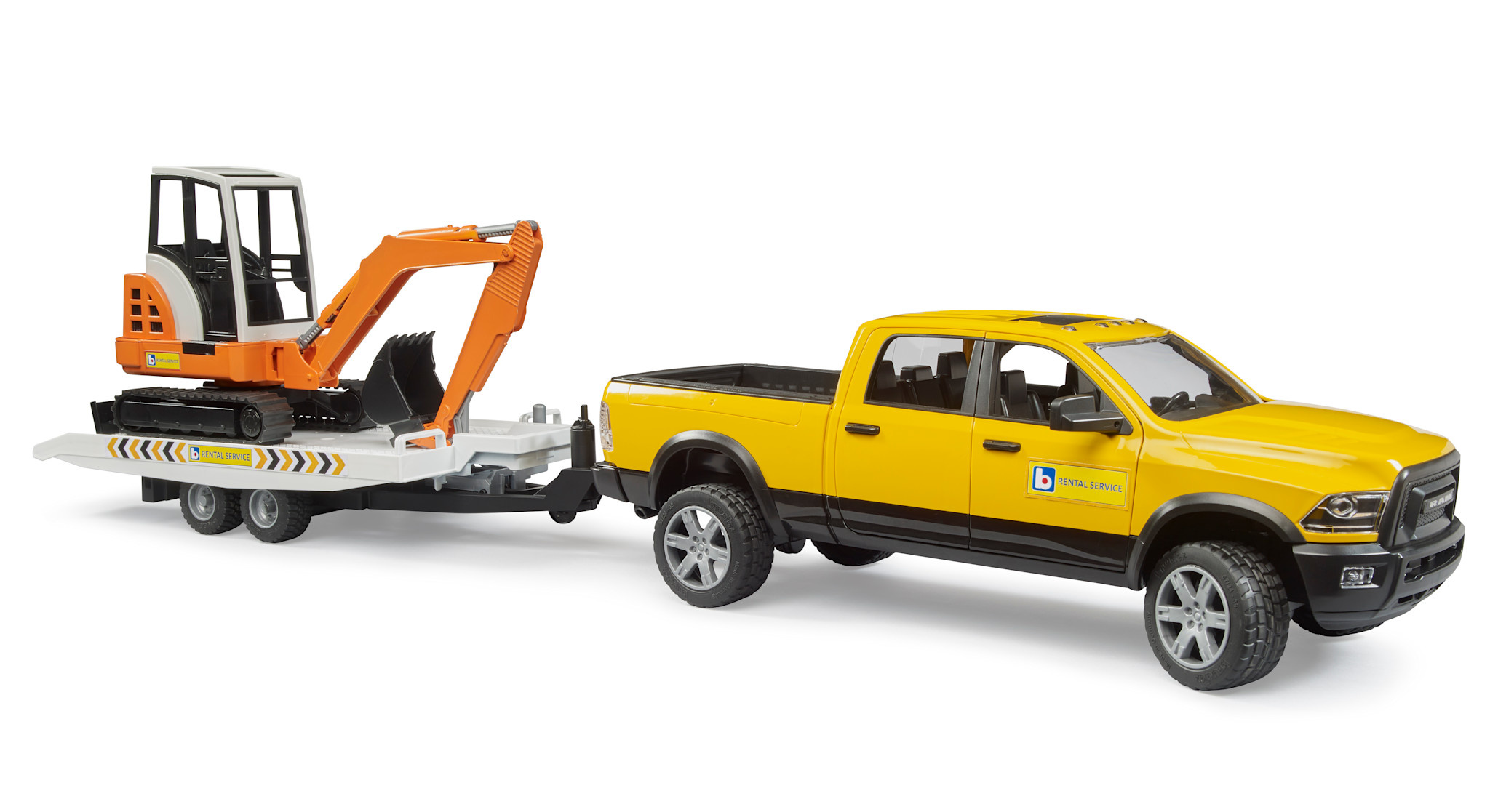 Bruder Bruder Dodge Ram Truck with Trailer & Mini Excavator