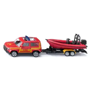 Siku Siku Die Cast Land Rover with Boat