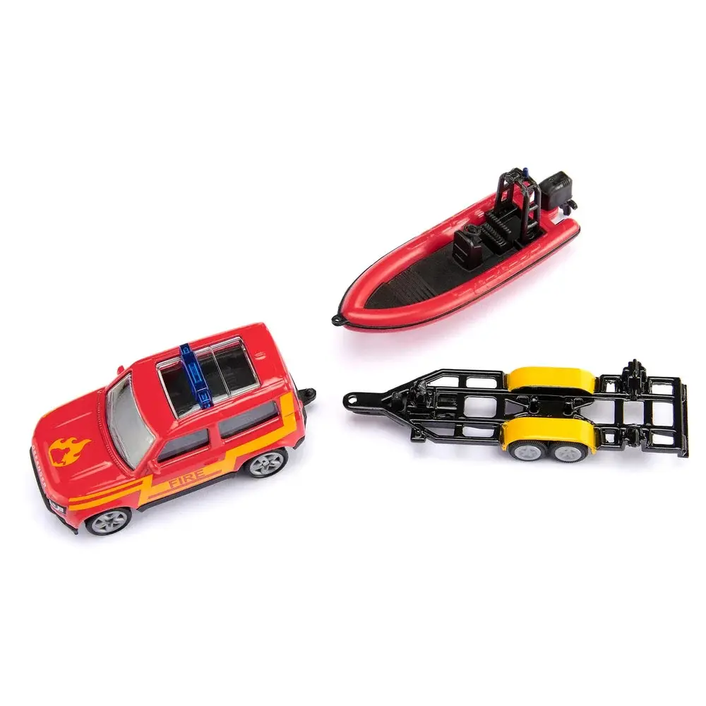 Siku Siku Die Cast Land Rover with Boat