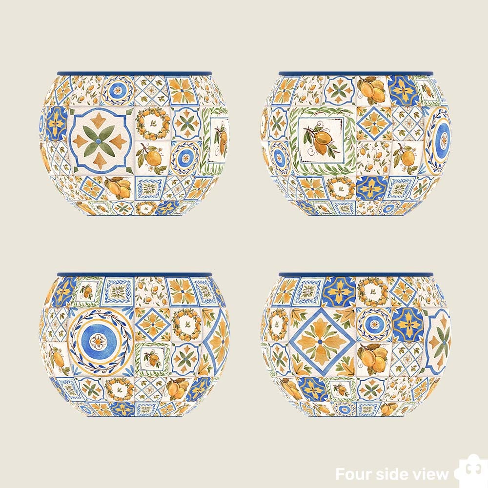 PieceRelax Puzzle Flower Pot - Retro Tiles