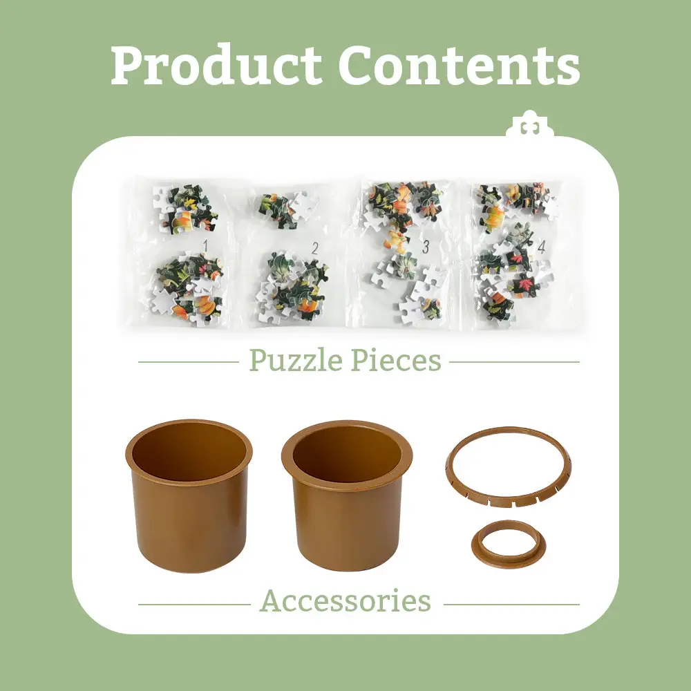 PieceRelax Puzzle Flower Pot - Retro Tiles