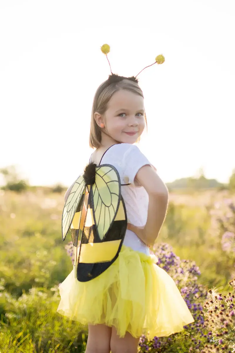 Great Pretenders Bumblebee Tutu With Wings & Headband Size 4-6