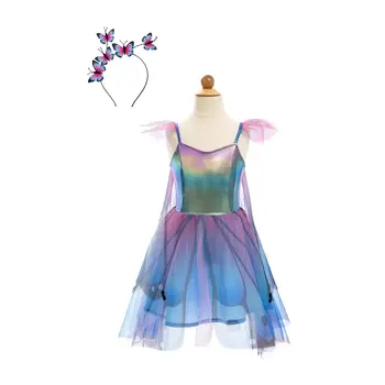 Great Pretenders Butterfly Twirl Dress & Wings & Headband Size 5-6