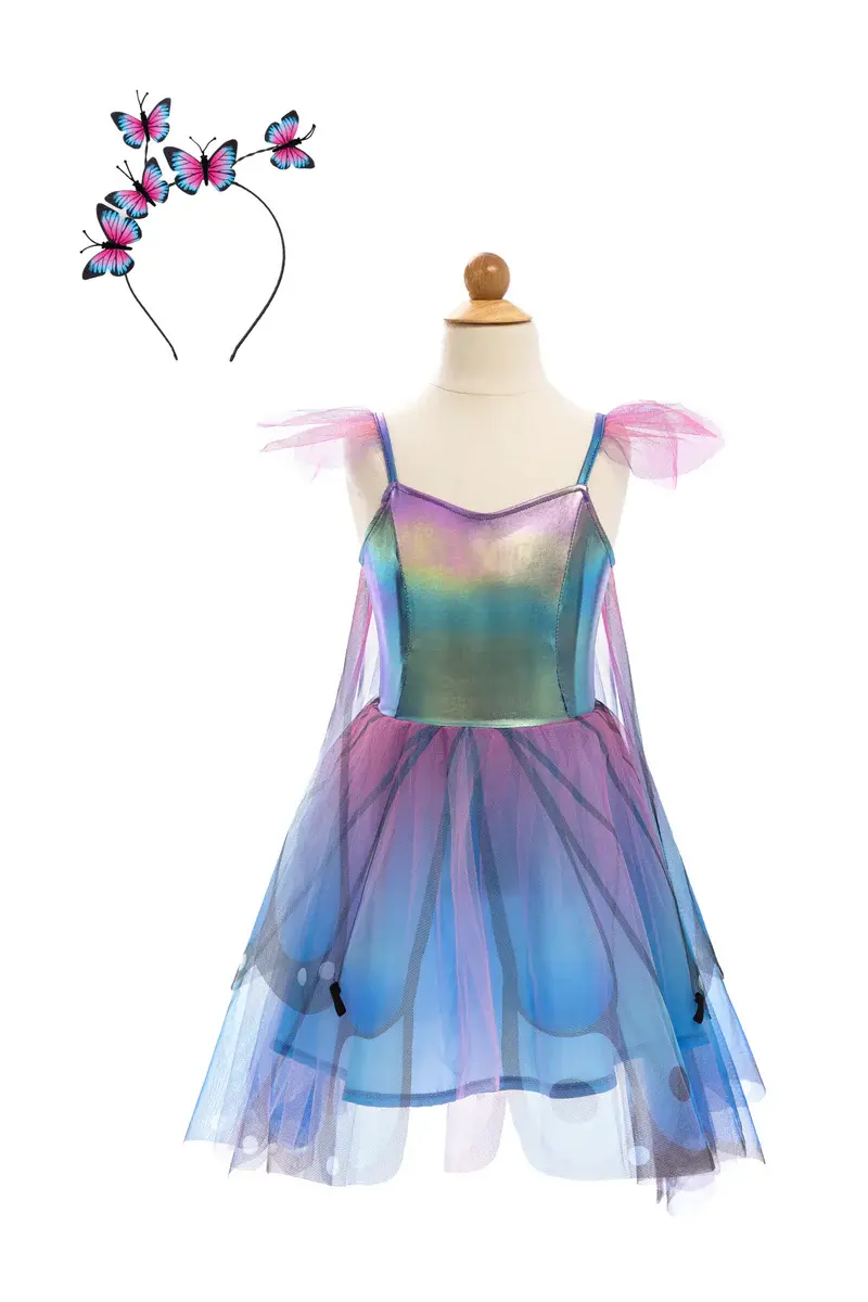 Great Pretenders Butterfly Twirl Dress & Wings & Headband Size 5-6