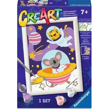 CreArt Child Painting by Numbers Animals in Space
