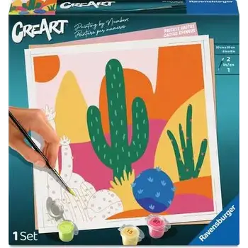 CreArt Adult Painting by Numbers Prickly Cactus