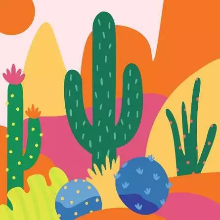 CreArt Adult Painting by Numbers Prickly Cactus