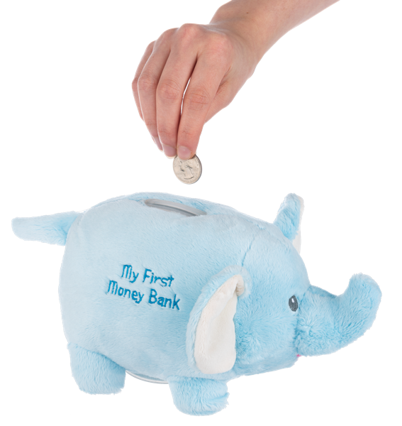 Ganz Elephant Money Bank Payton Blue