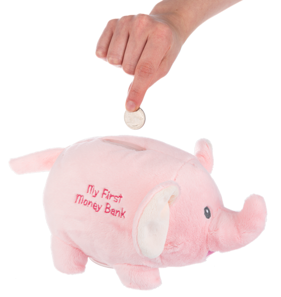 Ganz Elephant Money Bank Penny Pink
