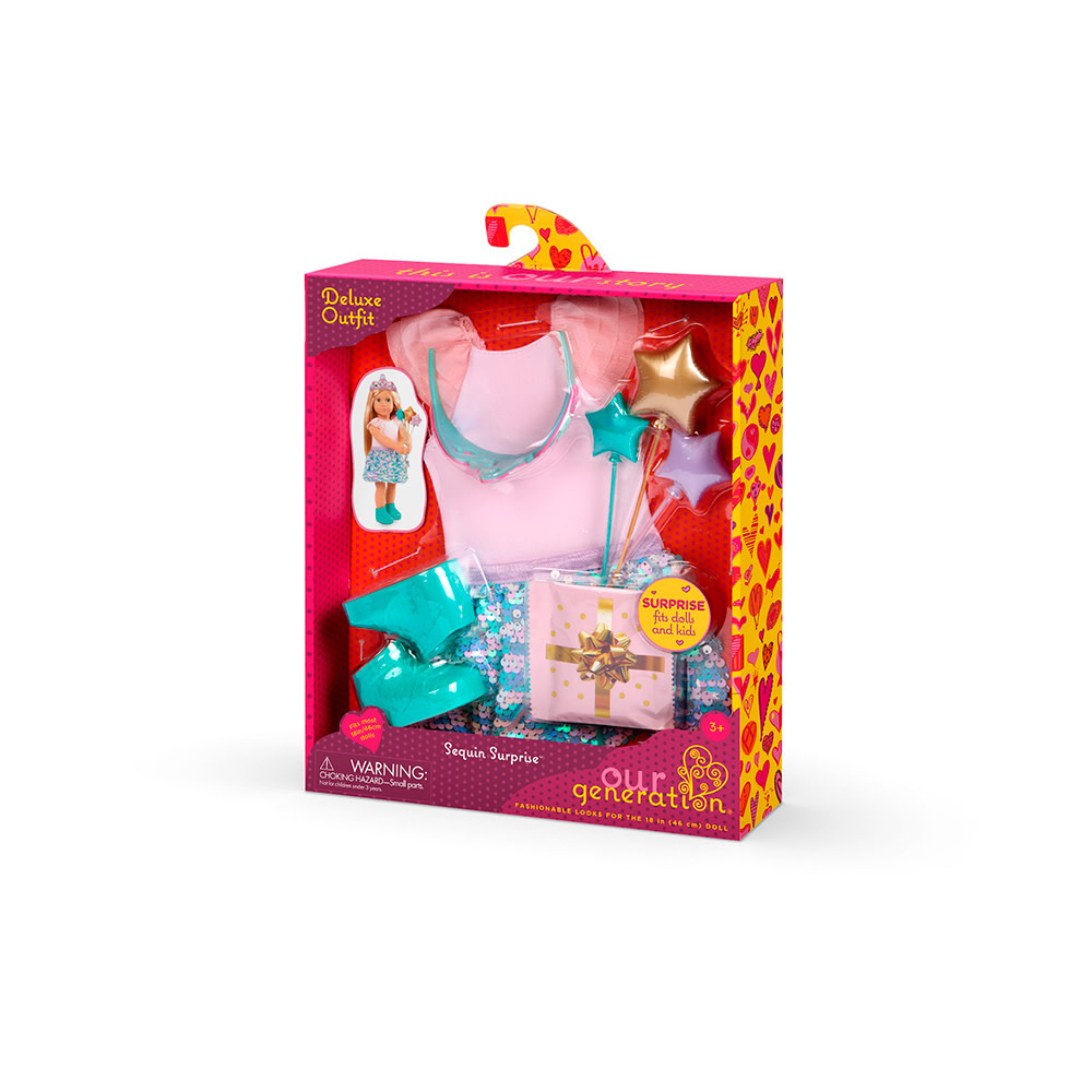 Our Generation Our Generation Doll Deluxe Outfit: Sequin Surprise Leotard and Skirt
