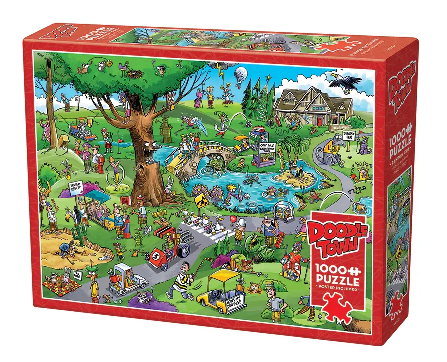Cobble Hill Puzzles Cobble Hill Puzzle 1000pc DoodleTown: Par for the Course