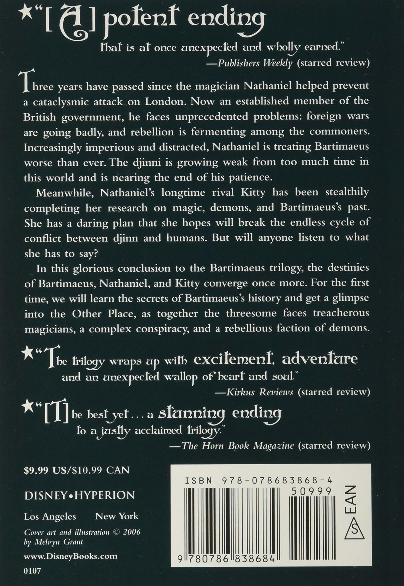 Bartimaeus Book 3: Ptolemy's Gate