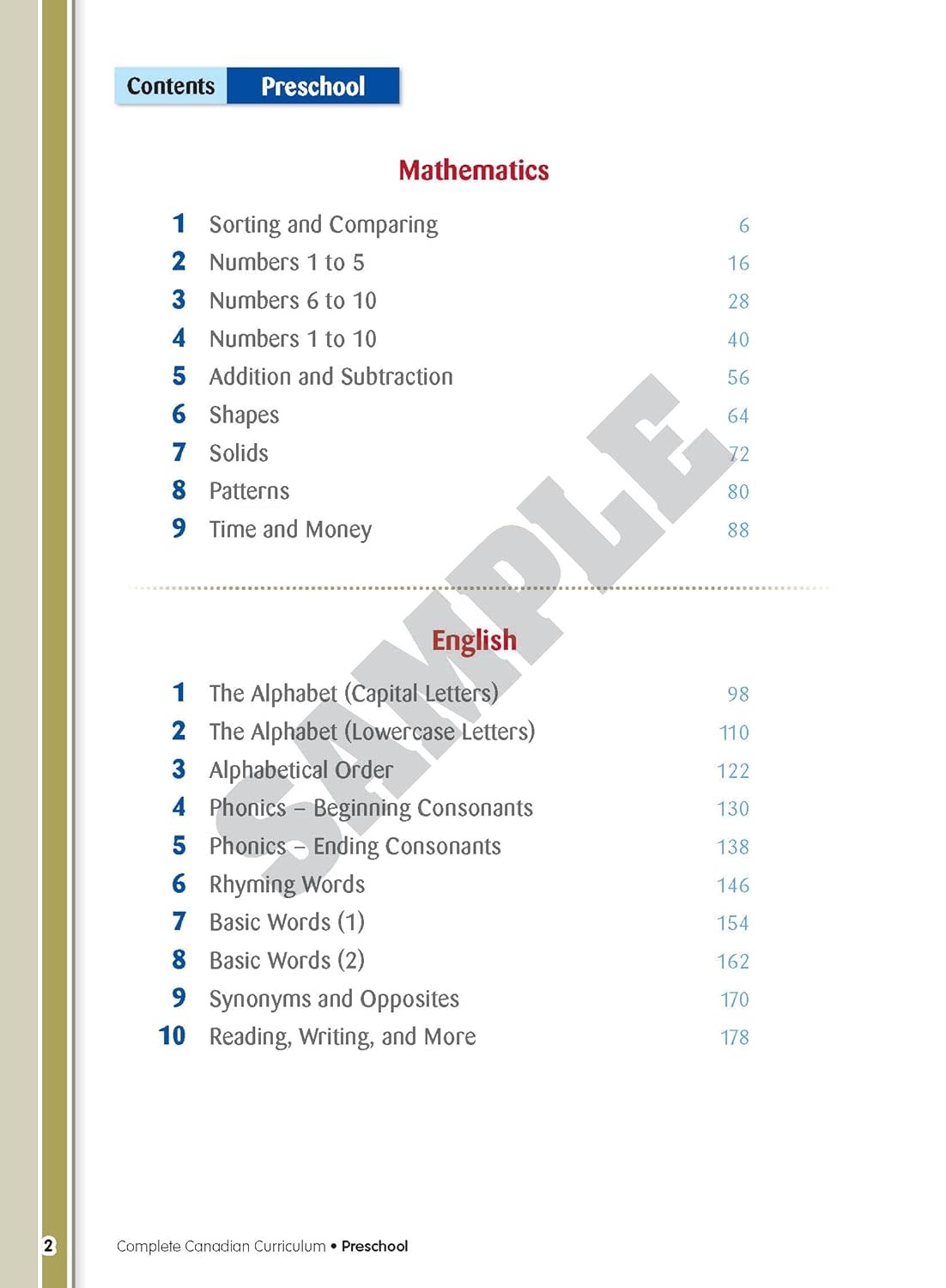 Complete Canadian Curriculum Preschool: Enriched
