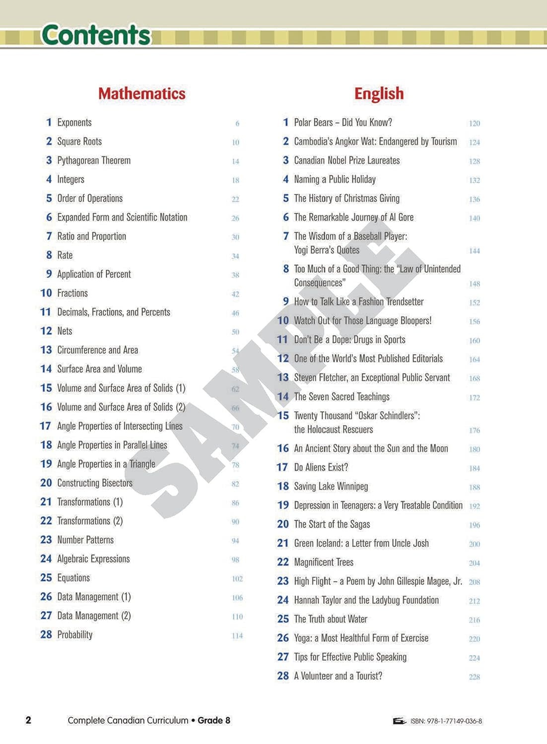 Complete Canadian Curriculum Grade 8: Enriched