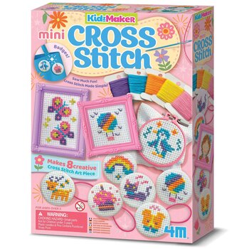4M KidzMaker Mini Cross Stitch Buttons