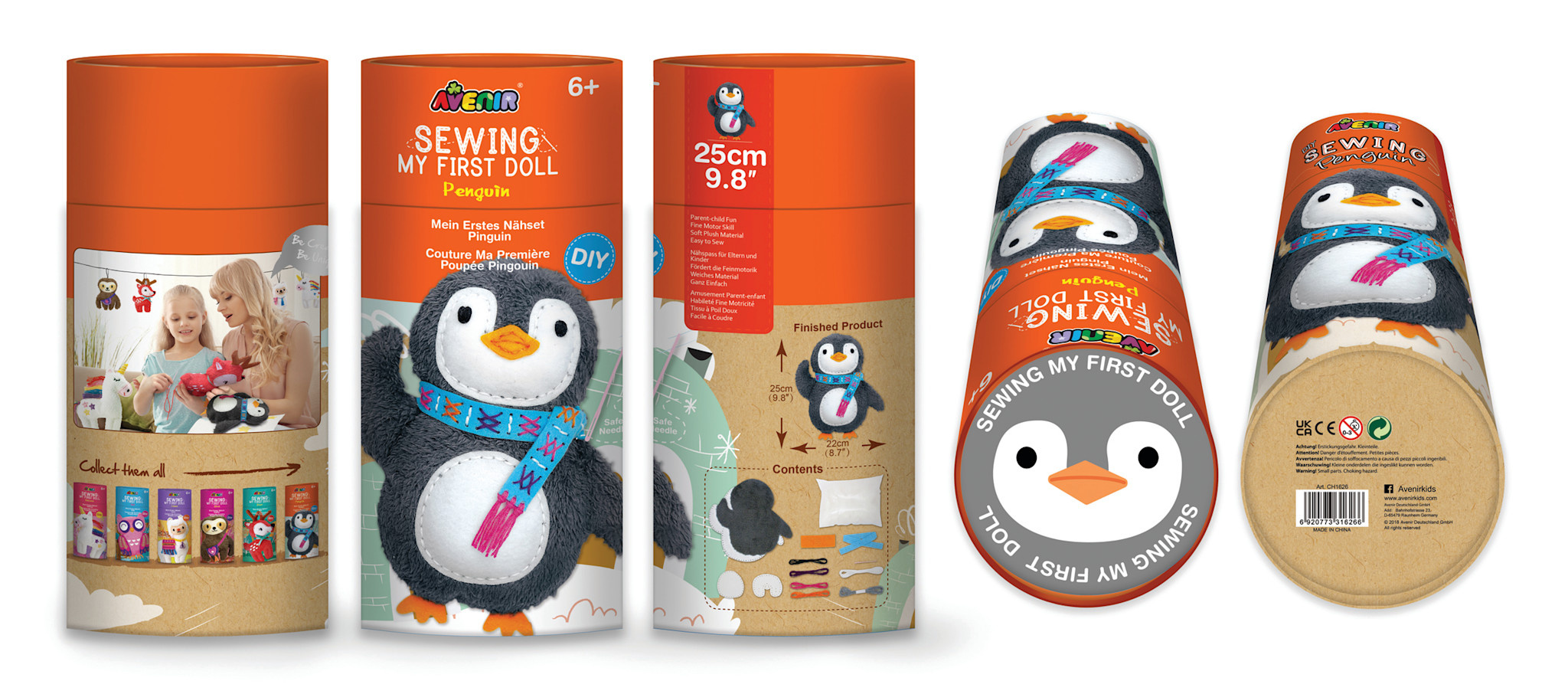 Avenir My First Sewing Doll Penguin