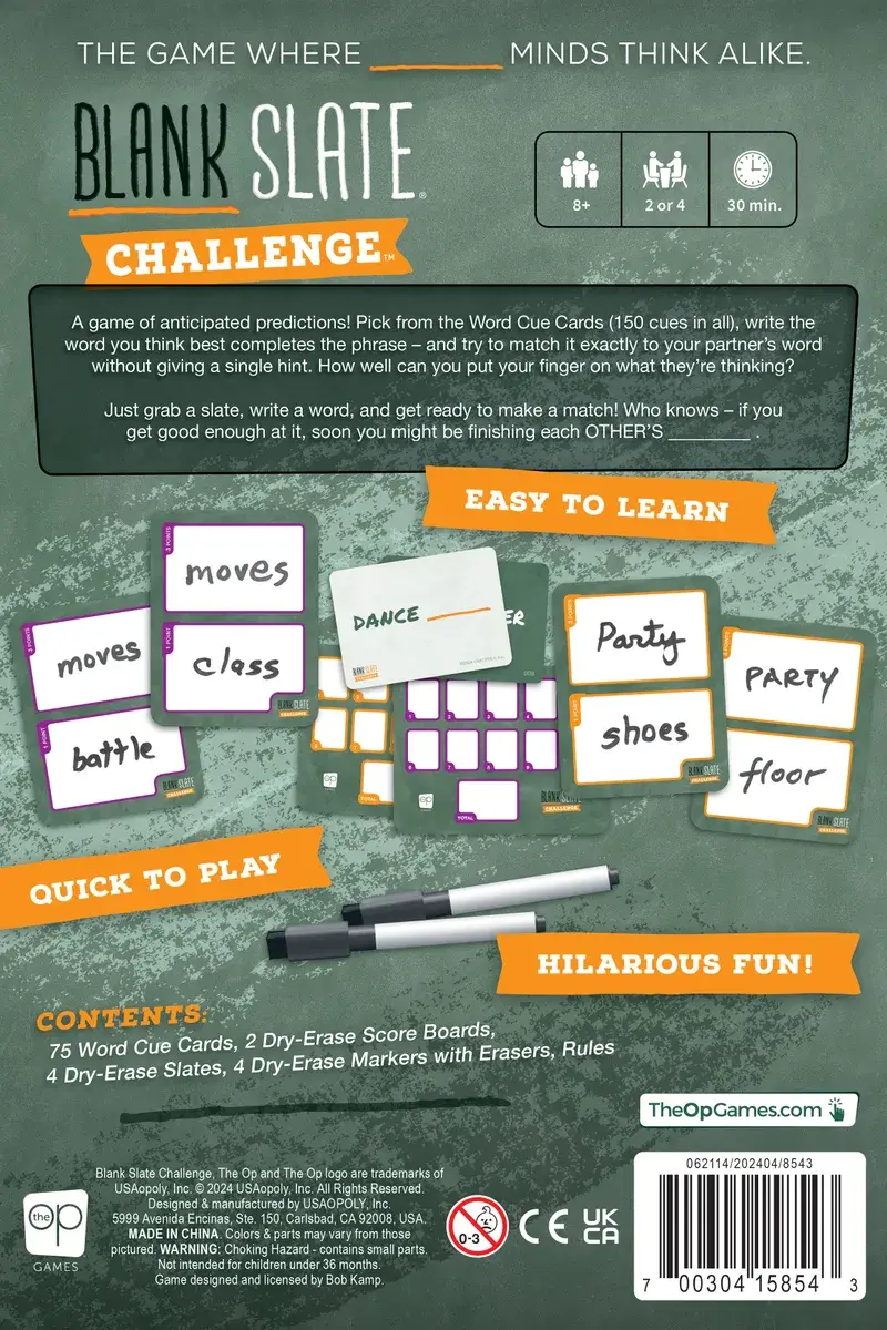 The OP Blank Slate Challenge Board Game