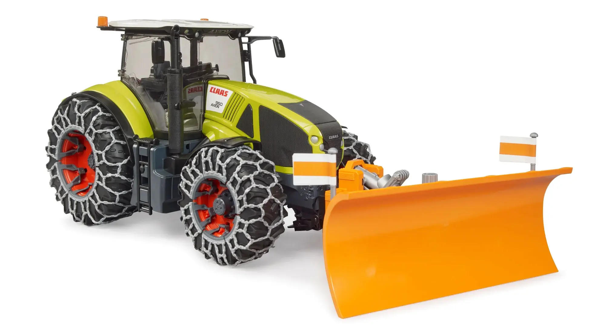 Bruder Bruder Claas Axion 950 w/ Snow Chains and Plow