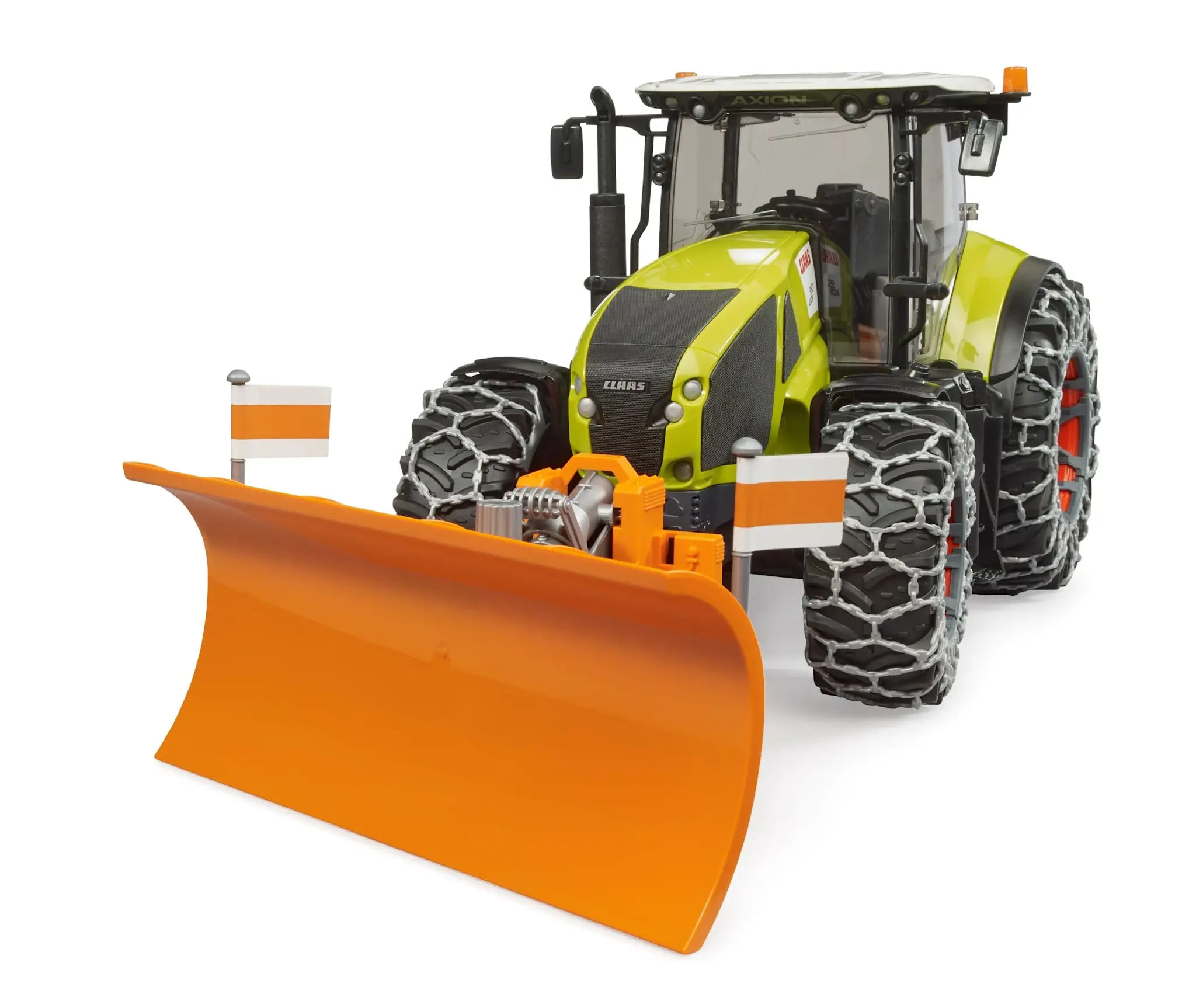 Bruder Bruder Claas Axion 950 w/ Snow Chains and Plow