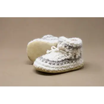 Padraig Cottage Slippers Child 9 (3 Years) Stripe Cream