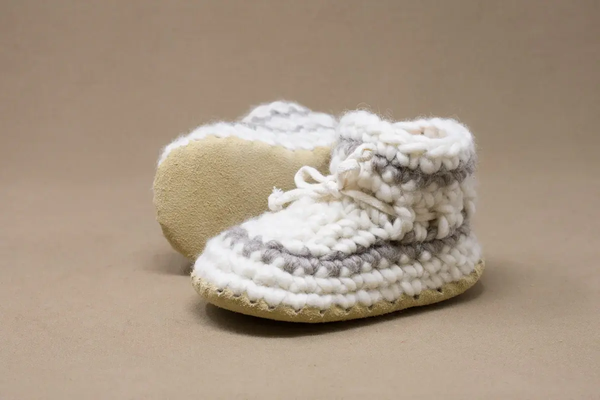 Padraig Cottage Slippers Child 9 (3 Years) Stripe Cream